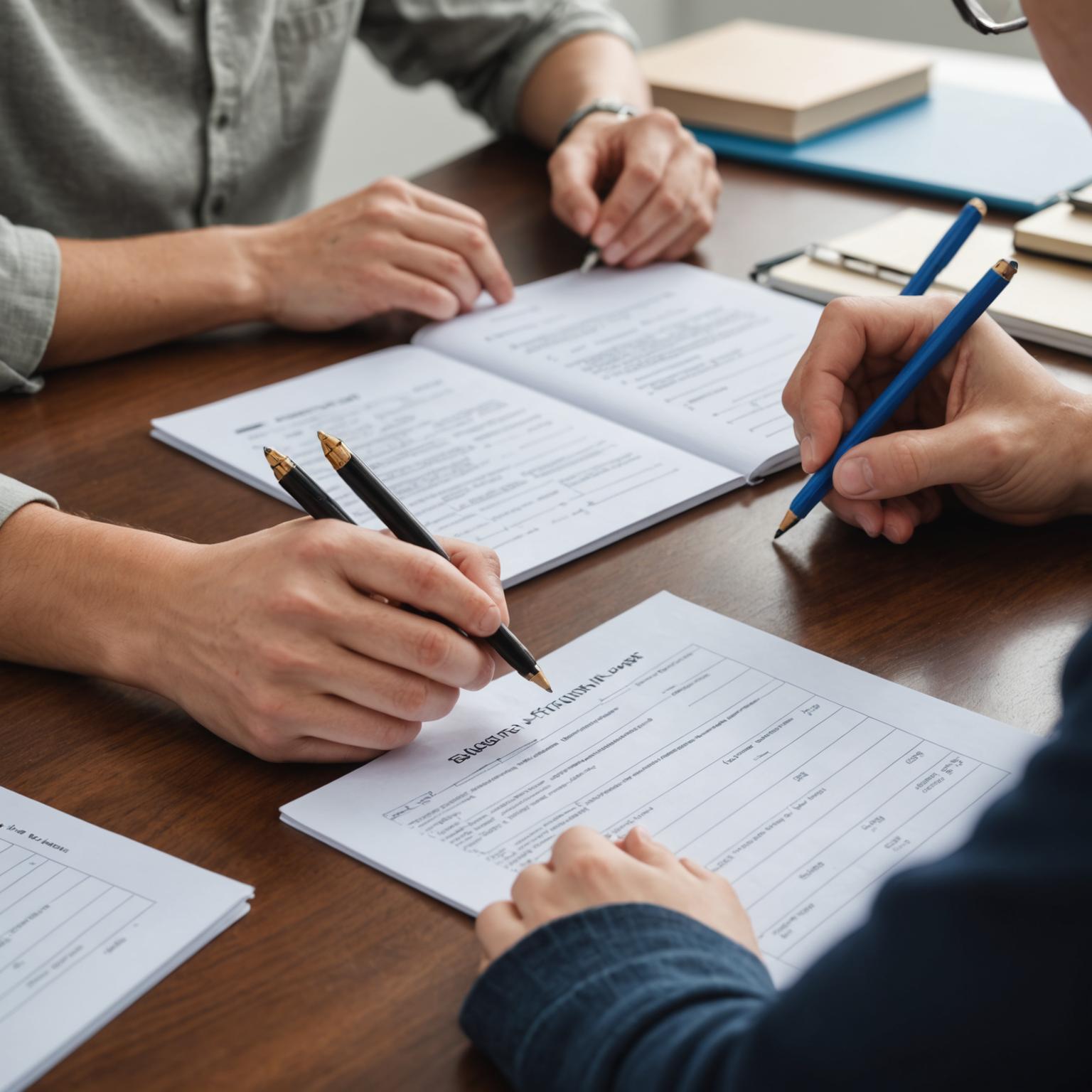 Student reviewing practice test with tutor
